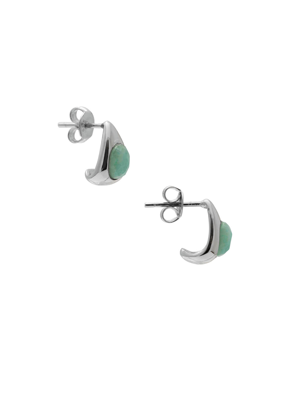 Mimi Studs Rhodium Amazonite – Sarah Mulder Jewelry