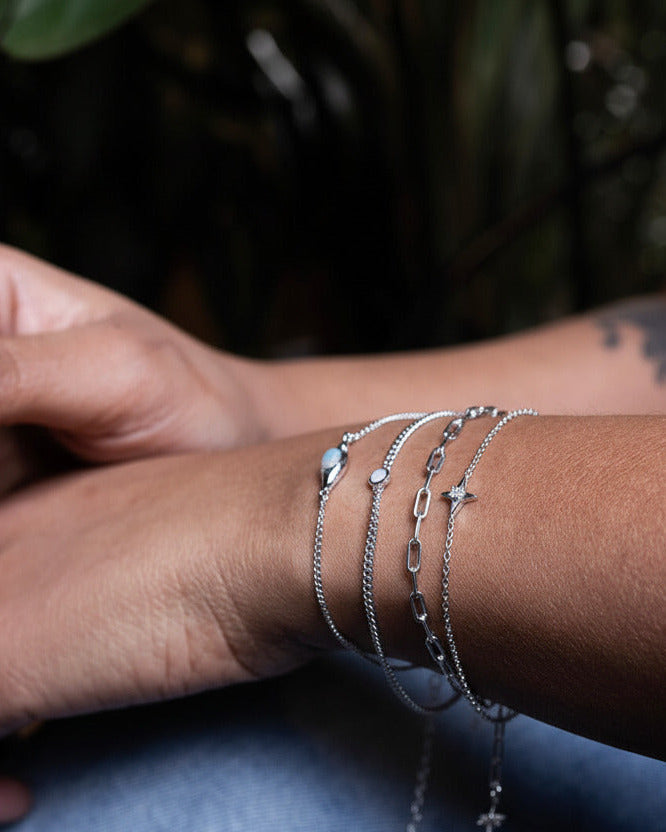 Lenny Bracelet Rhodium – Sarah Mulder Jewelry