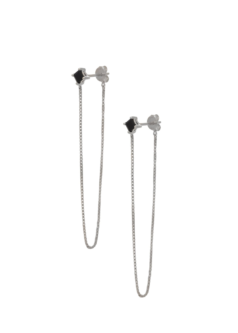 Alex Studs 2" Onyx Rhodium