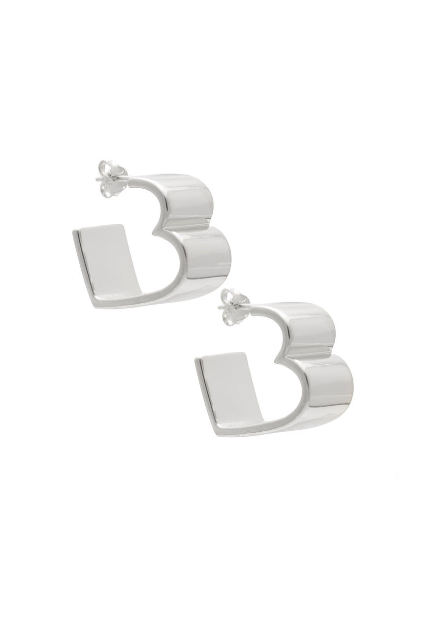 Crush Earrings Rhodium