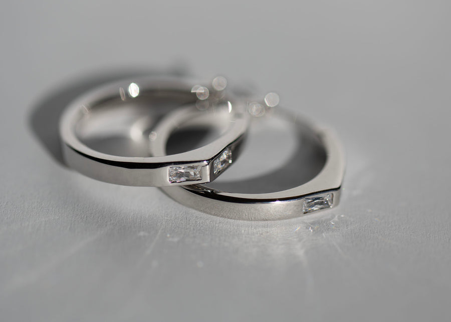 DL Small Hoops Rhodium