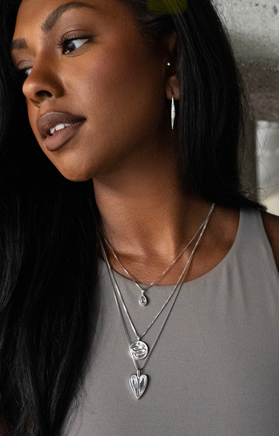 Lumi Necklace Rhodium