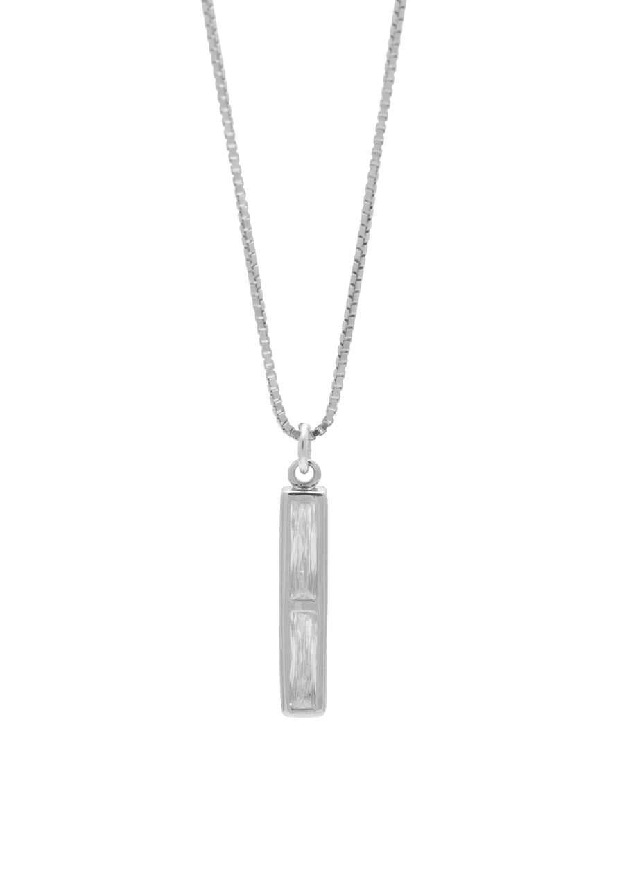 Horizon Necklace Rhodium