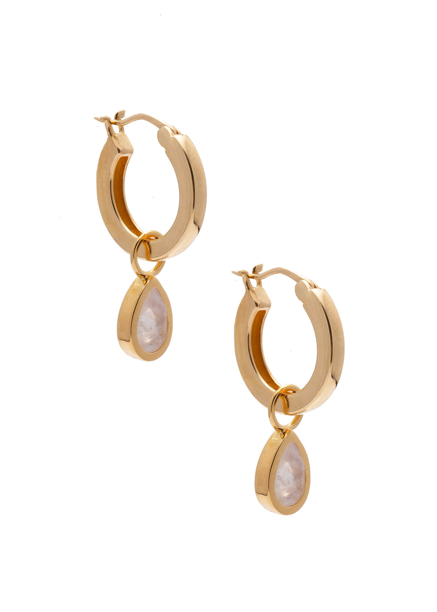 Koy Earrings Moonstone Gold