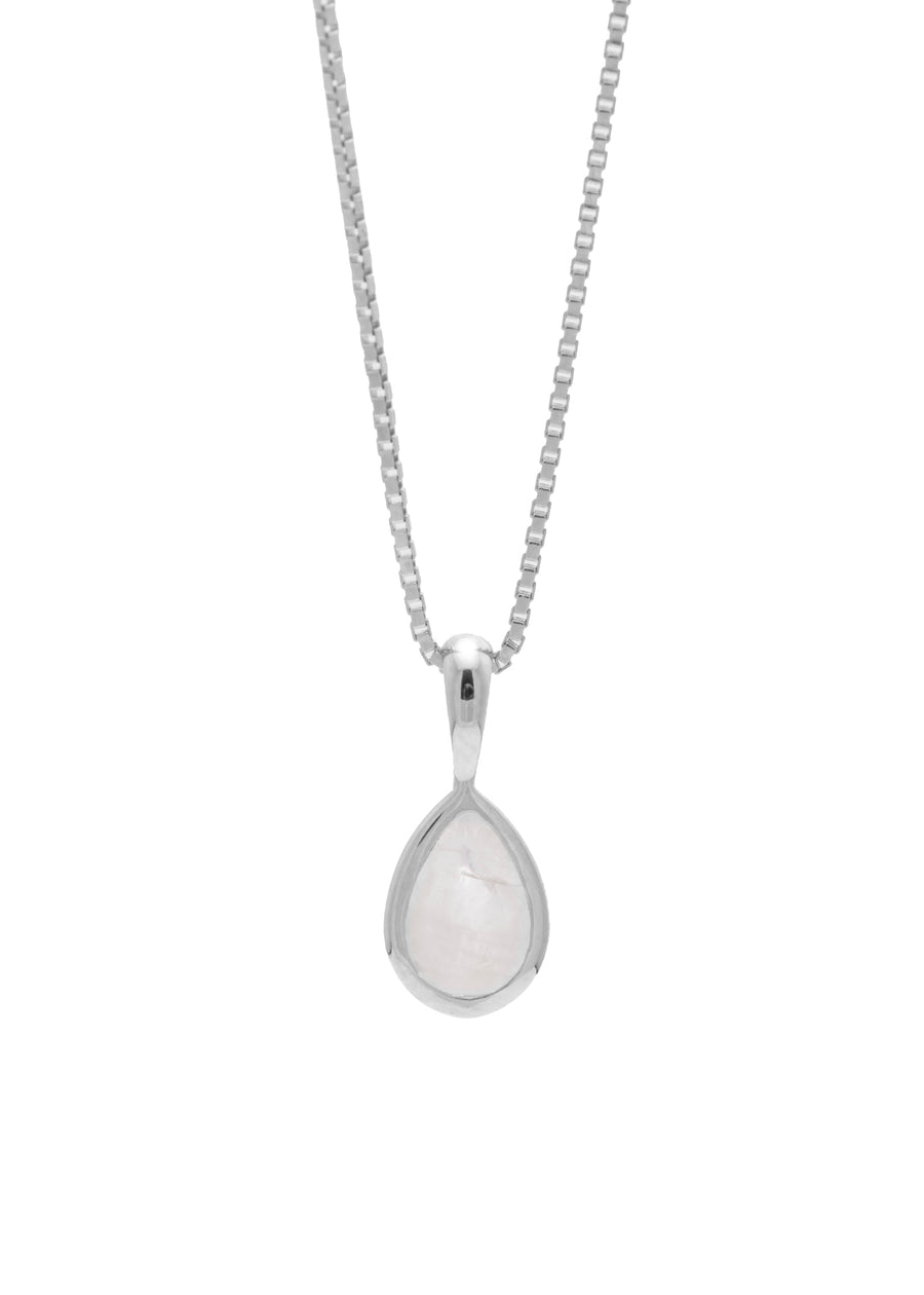 Koy Necklace Moonstone Rhodium