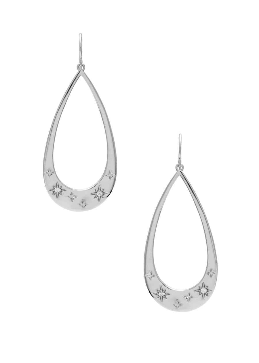Astra Earrings Rhodium