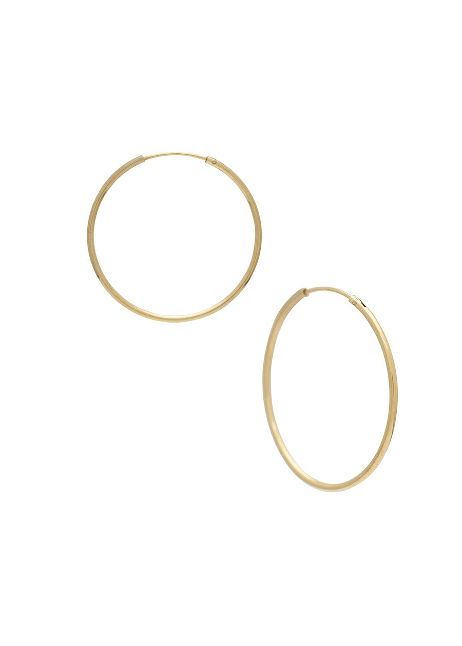 30mm gold endless hoops