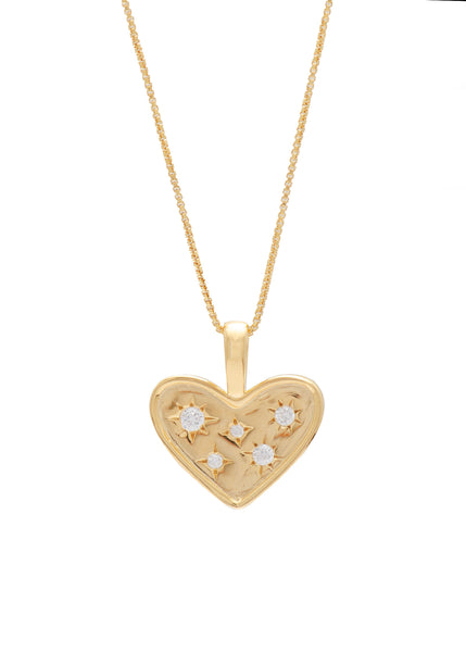 Sarah Mulder Jewelry Lucky Stars Heart Necklace