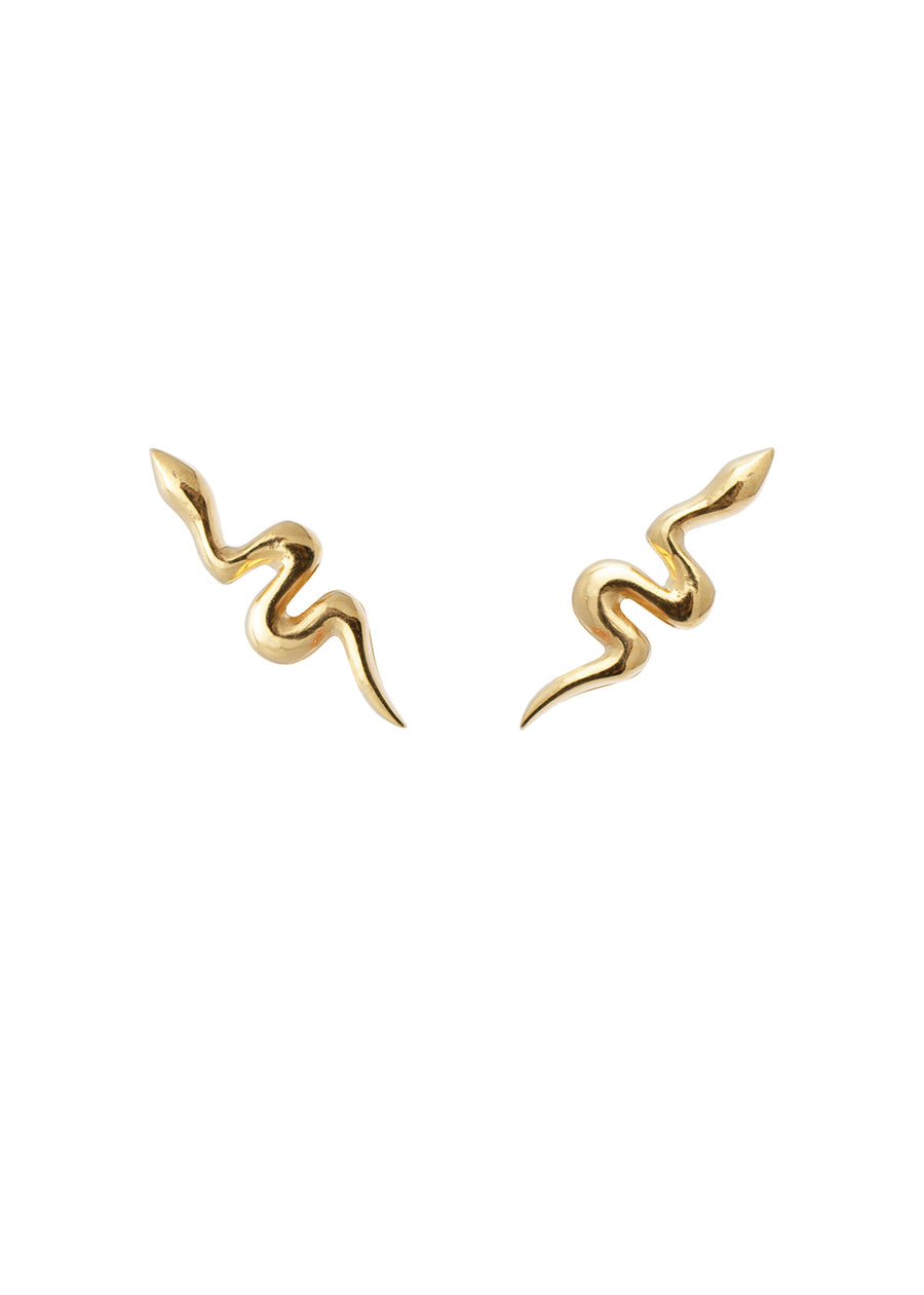 Sarah Mulder Jewelry gold snake studs