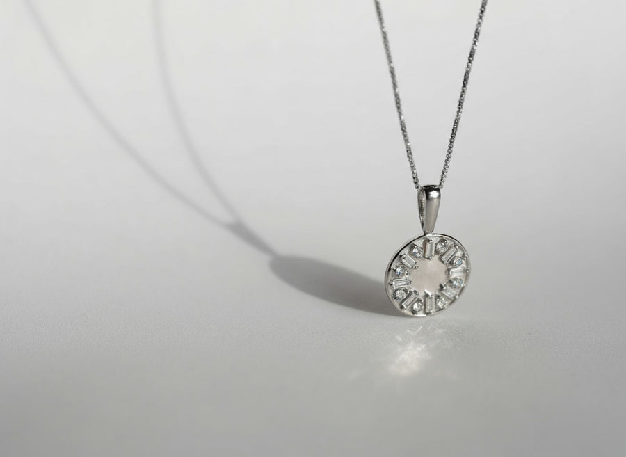 A sundial inspired necklace 