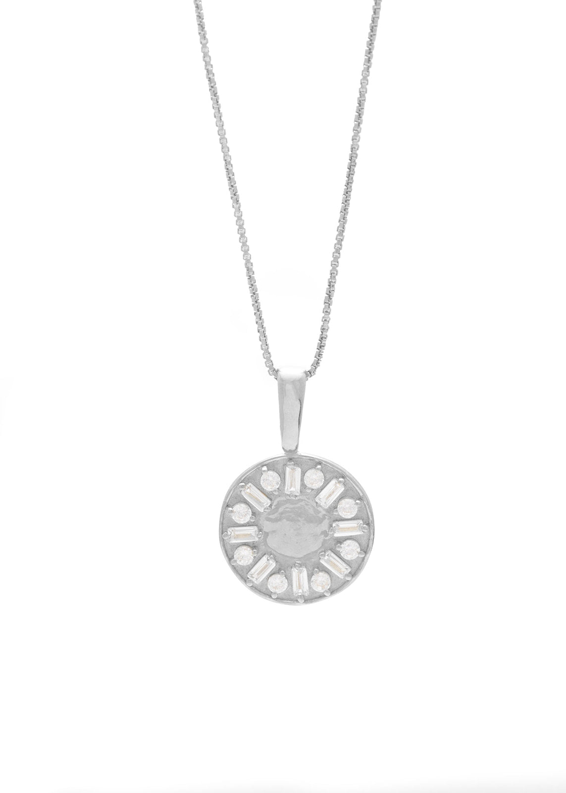 Sarah Mulder Jewelry Zenia Necklace Rhodium