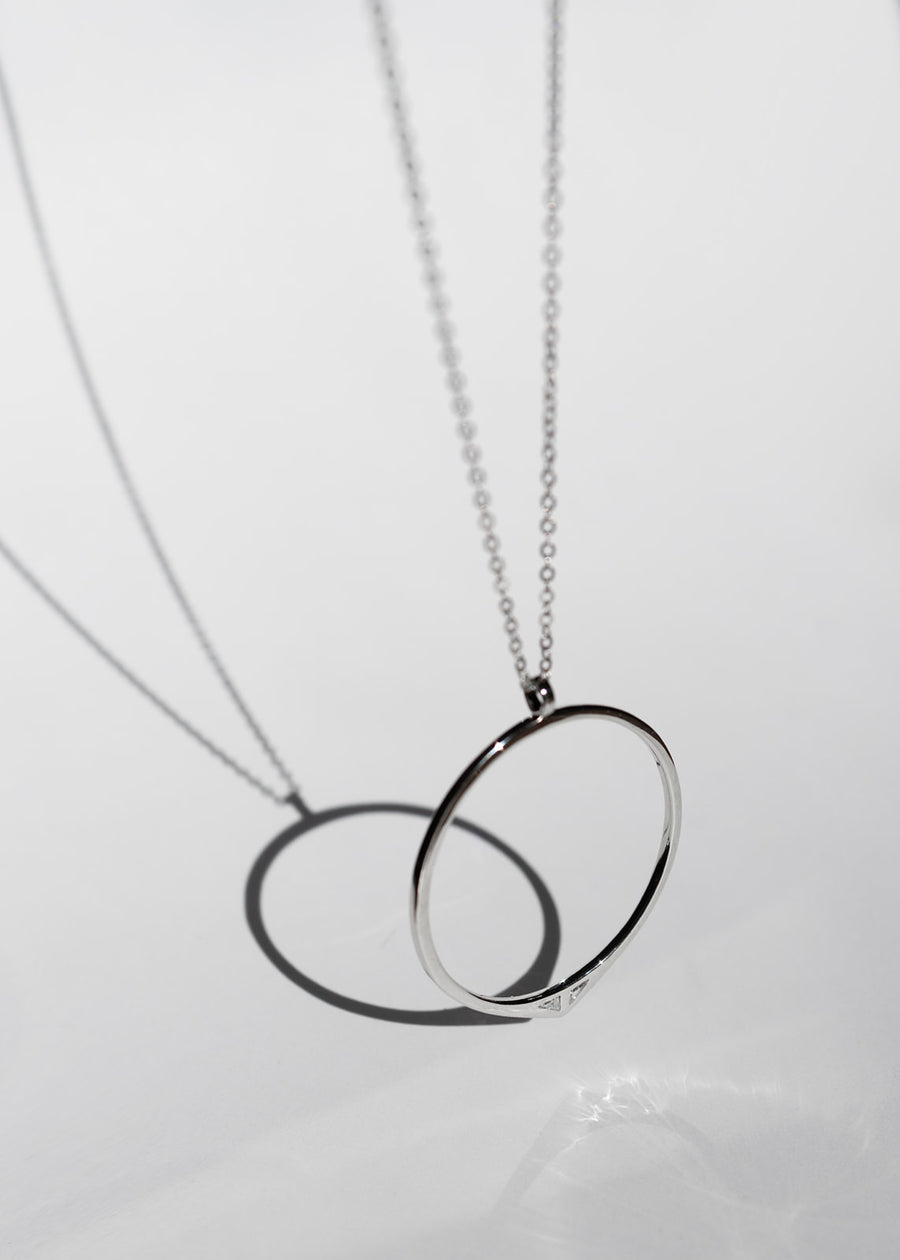 Staff Party Necklace Rhodium