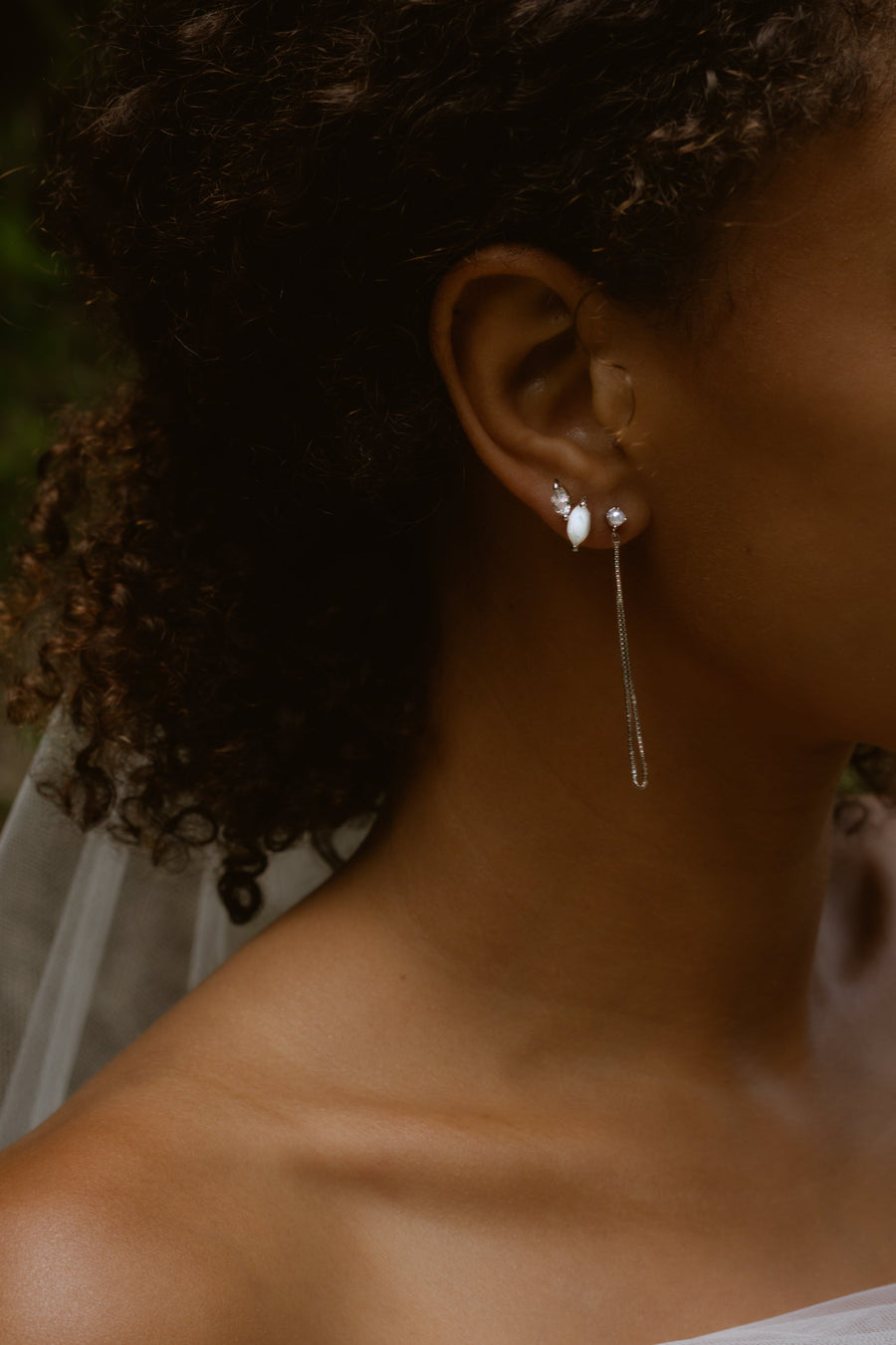 Alex Studs 2" Onyx Rhodium