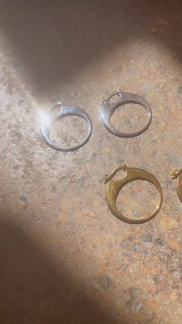 Solange Earrings Large Rhodium