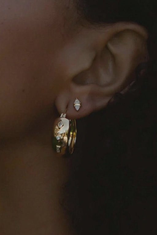 Balance Studs CZ Gold