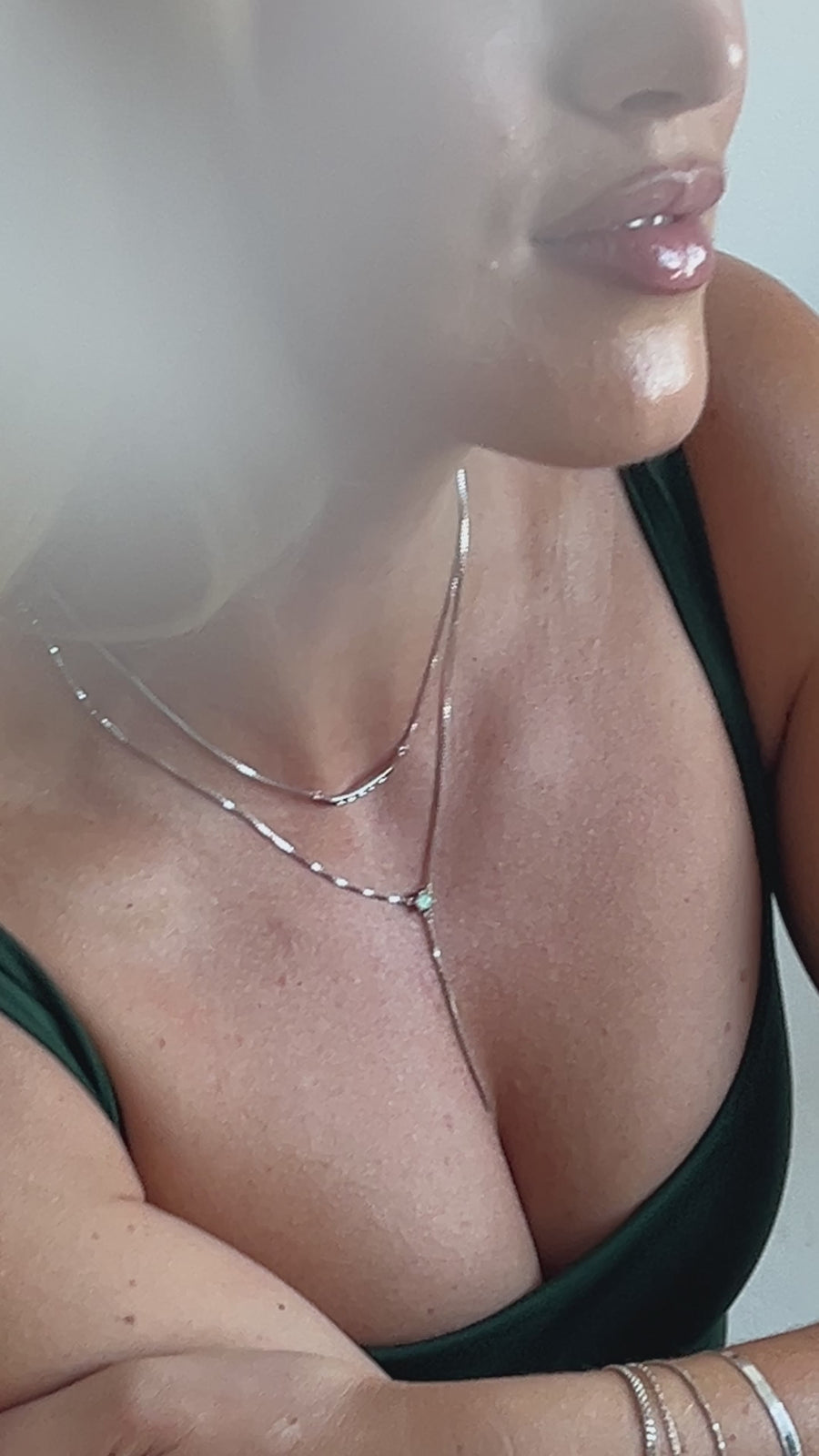 Gia Necklace Rhodium