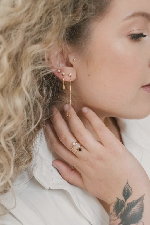 Alex Studs 2" Pearl Gold