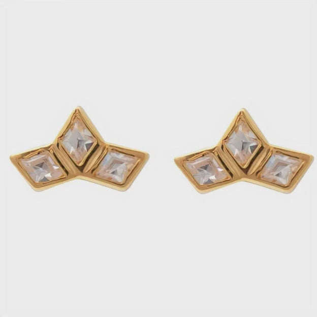 Bae Studs Gold Clear