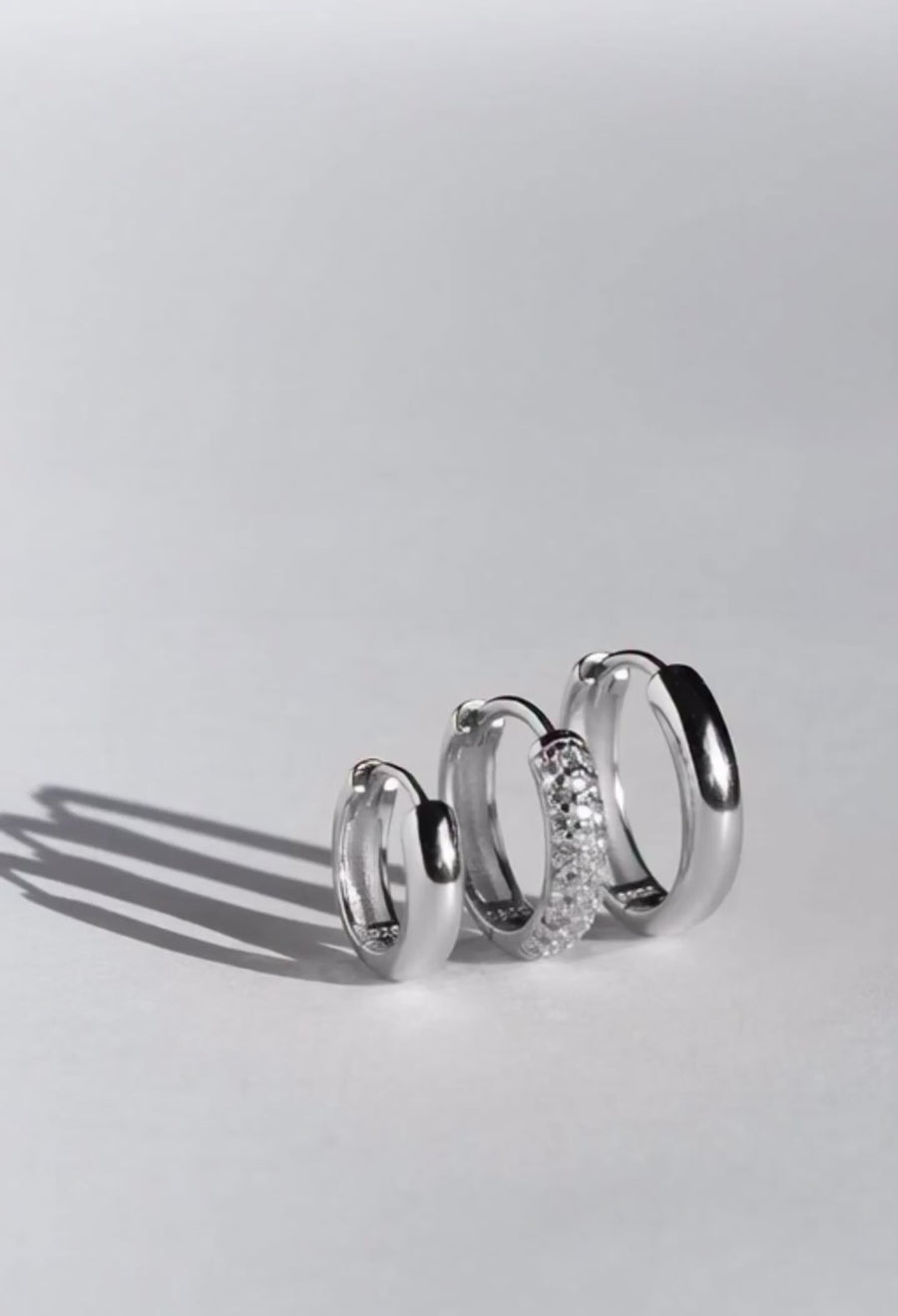 Everyday 15mm Click-In Hoops Rhodium