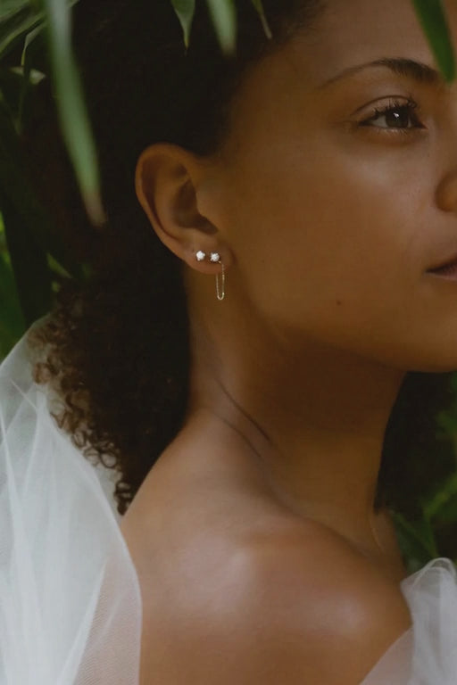 Alex Studs 1/2" Pearl Rhodium