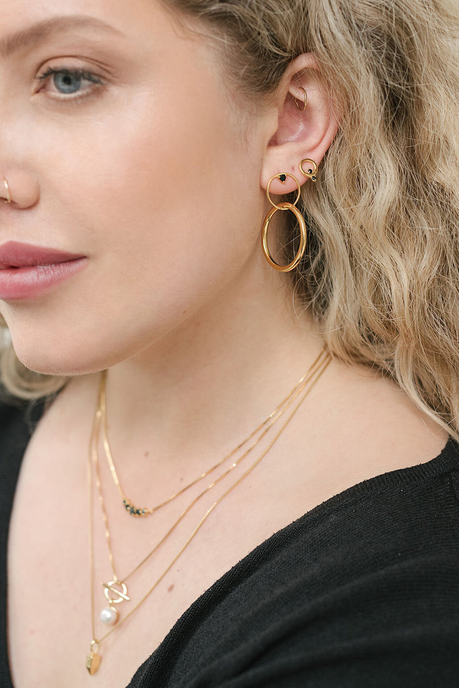 Amara Studs Gold