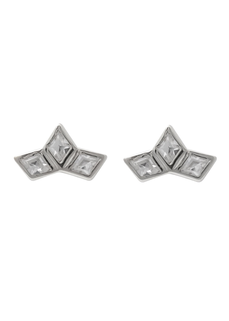 Bae Studs Rhodium