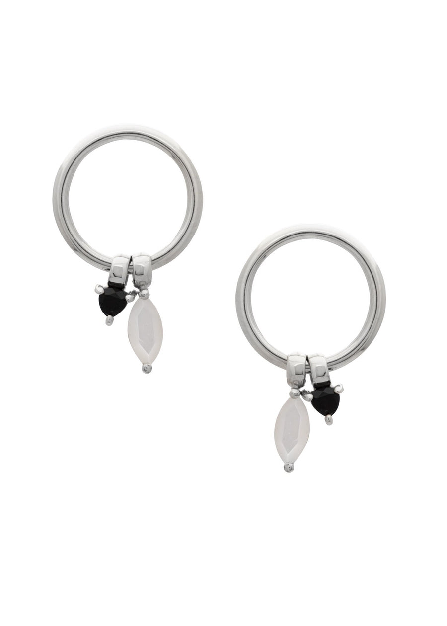 Cali Earrings Rhodium