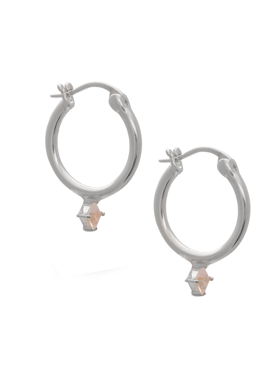 Mia Hoops Rhodium
