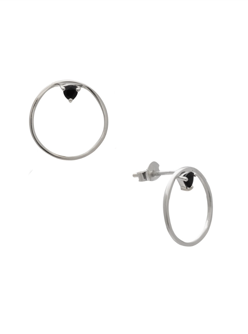 Elle Studs Rhodium