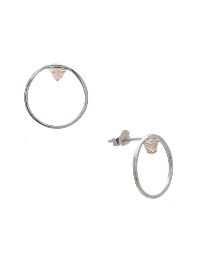 Elle Studs Rhodium