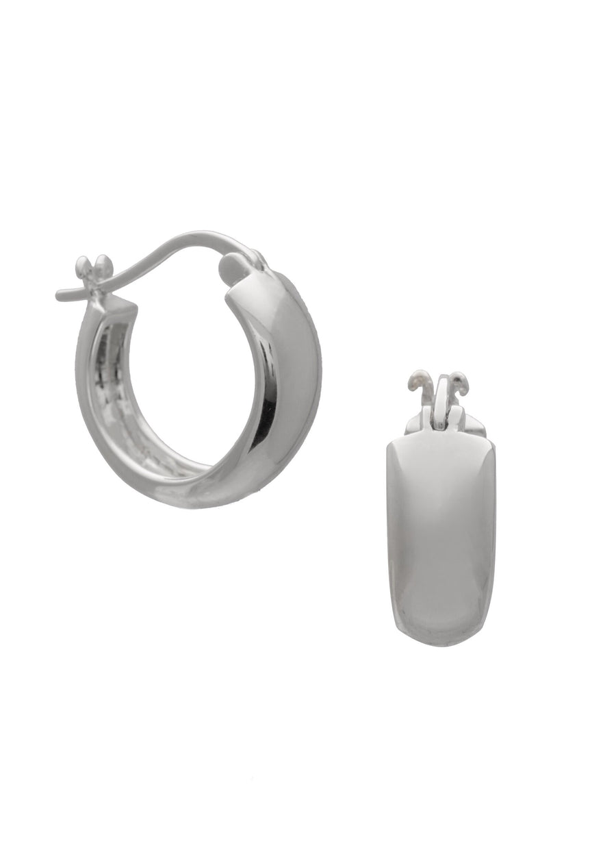 Toni 15mm Hoops Rhodium